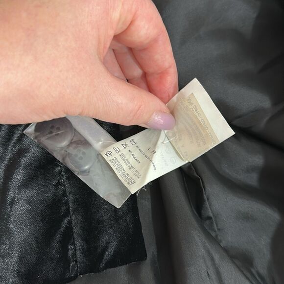 Henri Bendel Vintage Black Velvet Button-Up Jacket With Pockets Size 14 - Picture 14 of 15